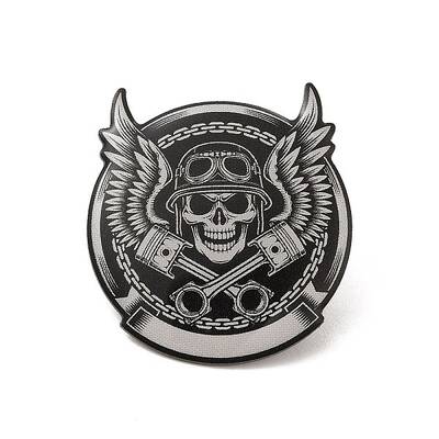 Skull & Wing Alloy Brooch for Backpack Clothes