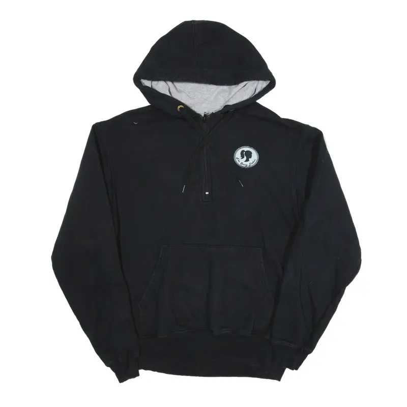 CHAMPION The Saucy Ladies 1/4 Zip Hoodie Black Pullover Womens M
