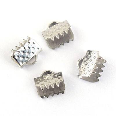 Tarnish Resistant 304 Stainless Steel Ribbon Crimp Ends