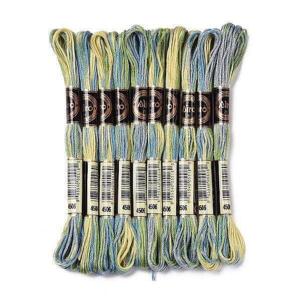 10 Skeins 6-Ply Polyester Embroidery Floss