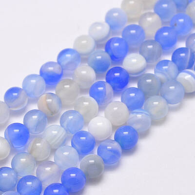 Natural Striped Agate/Banded Agate Bead Strands