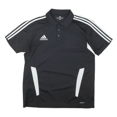ADIDAS Mens Polo Shirt Black L