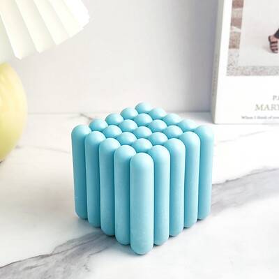 Stripe-shaped Cube Candle Food Grade Silicone Molds