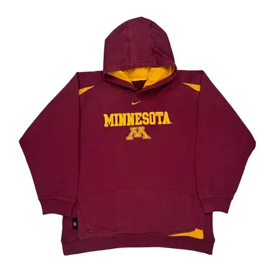 Minnesota Nike Hoodie - Large Burgundy Cotton