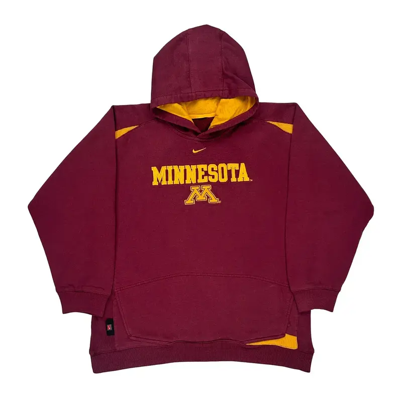 Minnesota Nike Hoodie - Large Burgundy Cotton