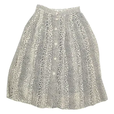 ZONA Womens Pleated Skirt Beige Midi Viscose M