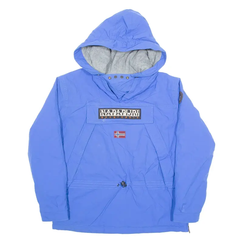NAPAPIJRI Boys Anorak Jacket Blue Hooded 12Y