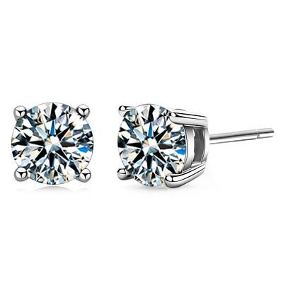 Anti-Tarnish 925 Sterling Silver with Moissanite Rhinestone Earrings