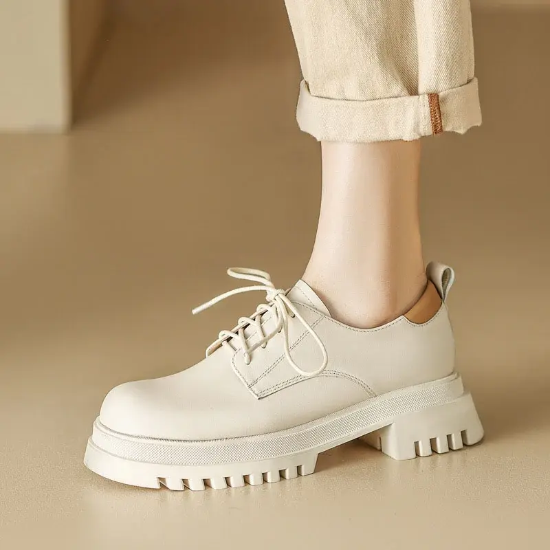 CHIKO Arlynn Round Toe Block Heels Oxfords Shoes