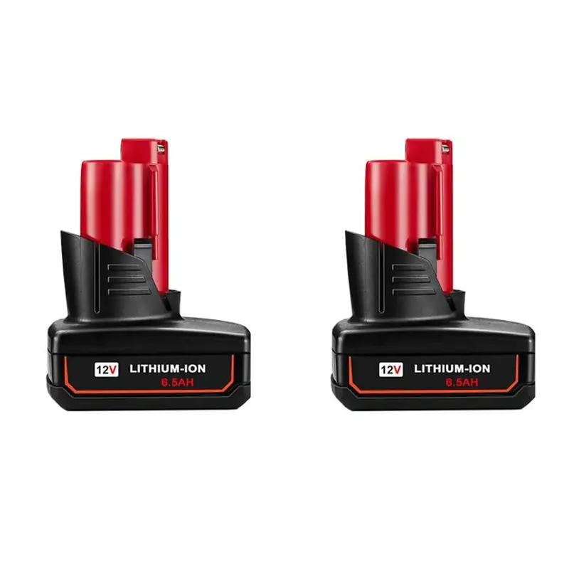 2 Pack 6.5Ah 12V Battery Compatible for Milwaukee ΛΛ12 Battery 48-11-2401 48-11-2412 48-11-2411 48-11-2420 48-11-2410 12Vol...