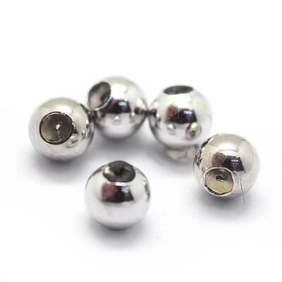 Anti-Tarnish Rhodium Plated 925 Sterling Silver Beads