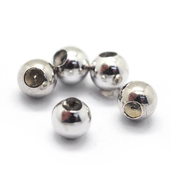 Anti-Tarnish Rhodium Plated 925 Sterling Silver Beads