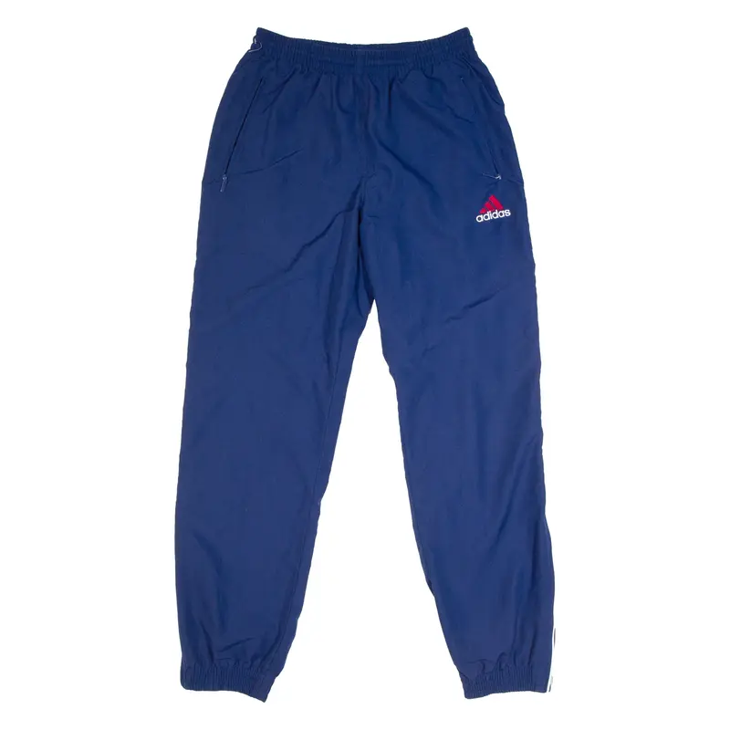 ADIDAS Mens Track Pants Blue Tapered L W28 L30