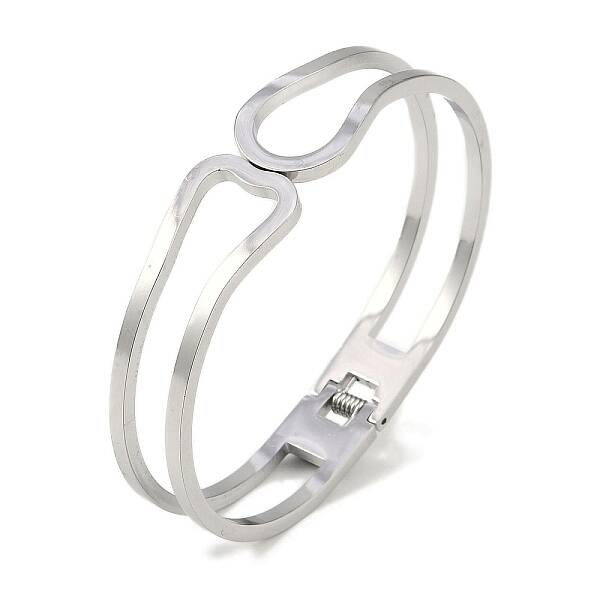 Non-Tarnish 304 Stainless Steel Hollow Hinged Bangles