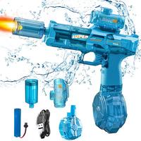 Electric Water Guns with Light Up,Full Automatic Electric Squirt Gun 28-32 FT Range Water Pistol Blaster Soaker,Summer Outdoo...