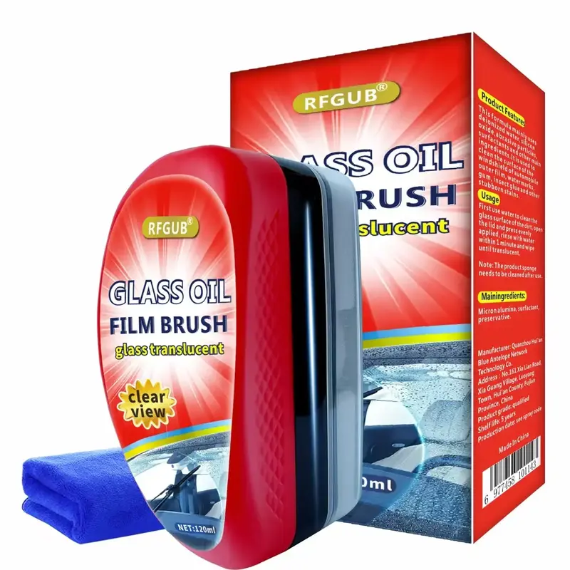 【RFGUB】Oil film wipe Auto glass strong oil film removing film cleaning agent front windshield side window rearview mirror...
