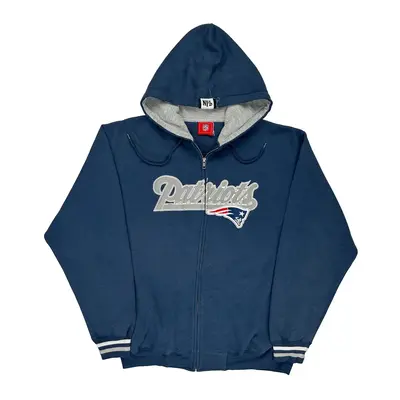New England Patriots Nfl Nfl Hoodie - Large Blue Cotton Blend