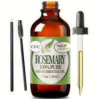 Pure Rosemary Essential Oil - Promotes hair growth, strengthens hair roots, improves scalp health, for hair care and hair rej...