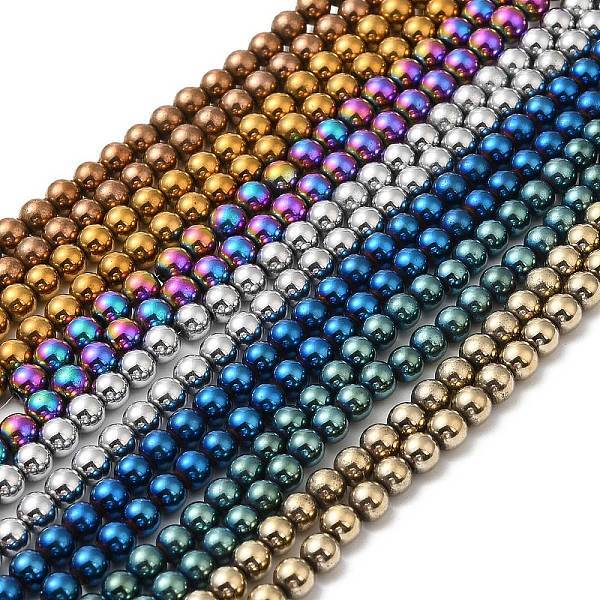 Electroplate Synthetic Non-magnetic Hematite Beads Strands