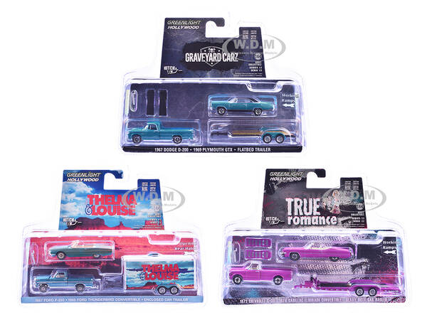 Hollywood Hitch & Tow Series 13 Set of 3 pieces 1/64 Diecast Model Cars by Greenlight
