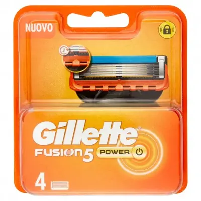 Gillette Fusion5 Power For 5 Blade Razor Pack Of 4 Blades