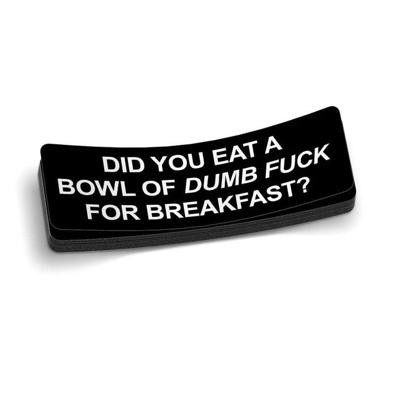 Bowl Of Dumb Hard Hat Decal