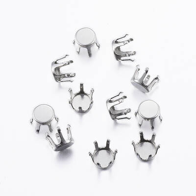 Non-Tarnish 304 Stainless Steel Rhinestone Claw Settings