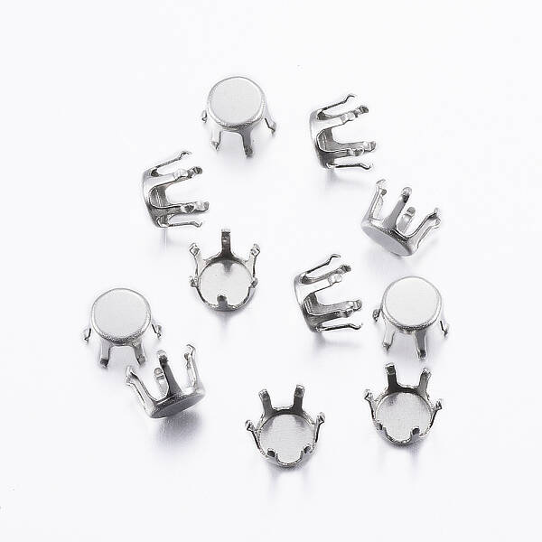 Non-Tarnish 304 Stainless Steel Rhinestone Claw Settings