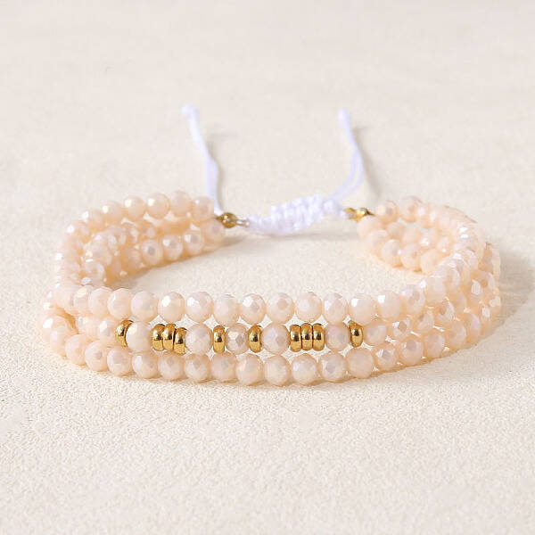 Bohemian Style Glass Beaded Braided Bead Bracelets