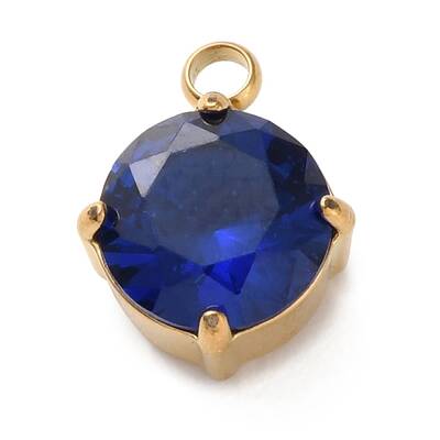 304 Stainless Steel Micro Pave Cubic Zirconia Pendants