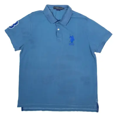 U.S POLO ASSN. Slim Fit Mens Polo Shirt Blue L