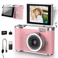 USB Rechargeable Point & Shoot Camera, Portable Foldable Screen Student Camera, Beginner Digital Camera with Game & Filter Fu...