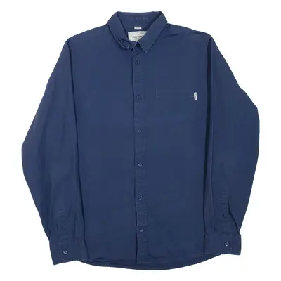 CARHARTT Mens Plain Shirt Blue Long Sleeve L