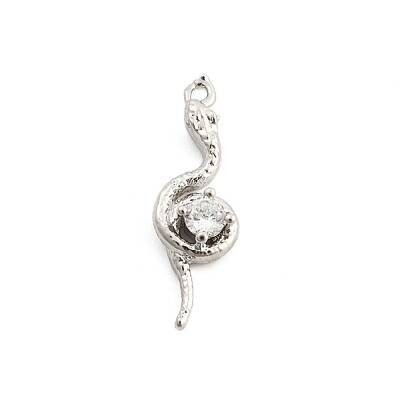 Brass Micro Pave Cubic Zirconia Pendants