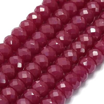 Lab Grown Red Corundum Beads Strands