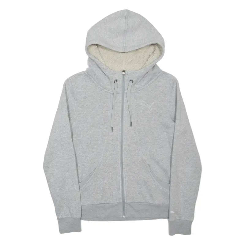 PUMA Womens Grey Hoodie Full Zip UK 12