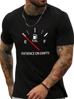 Men's Regular Fit Fuel Gauge Graphic Print Round Neck Tee, Casual Short Sleeve T-shirt for Summer, Men's Top for Daily Wear