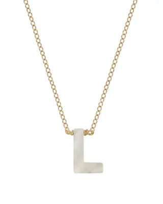 Dawn Initial Necklace | Metal Color: Gold | Style: L