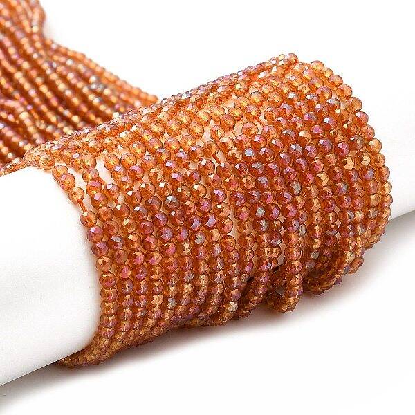 Electroplate Transparent Glass Beads Strands