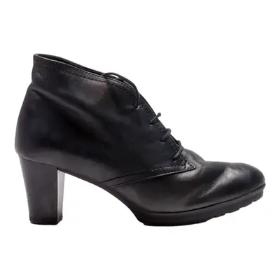 GABOR Block Heels Black Leather Womens UK 4
