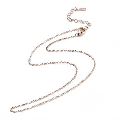 Ion Plating(IP) 304 Stainless Steel Cable Chain Necklace for Men Women