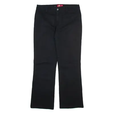 DICKIES Womens Trousers Black Regular Straight W30 L28
