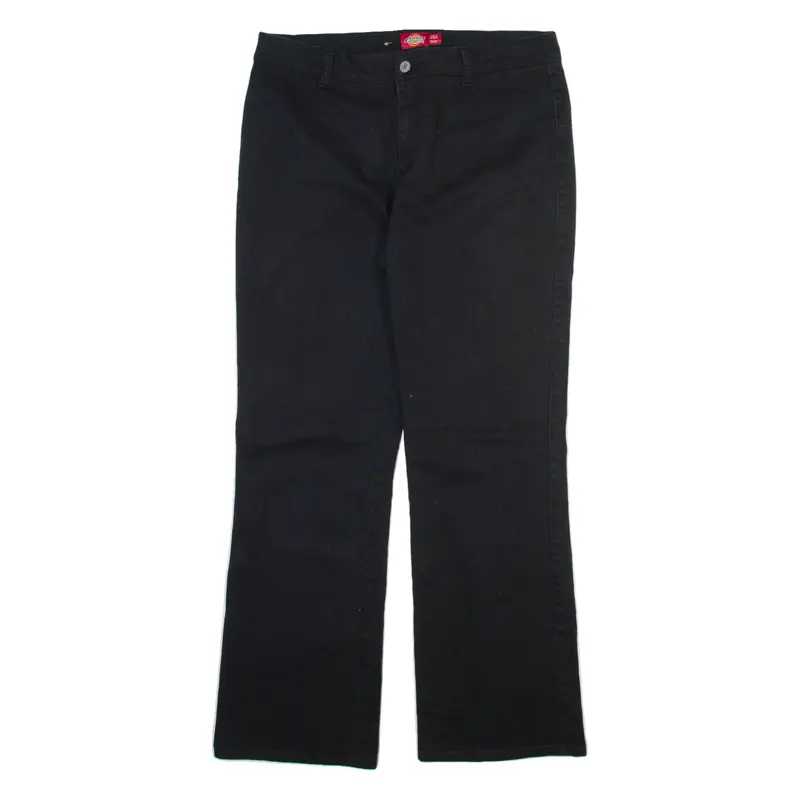 DICKIES Womens Trousers Black Regular Straight W30 L28