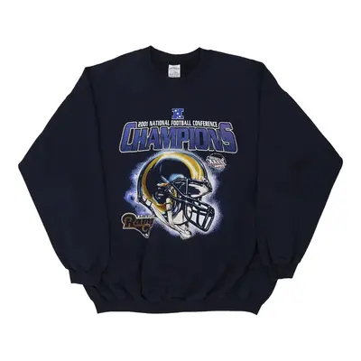St Louis Rams Gildan NFL Sweatshirt - XL Navy Cotton