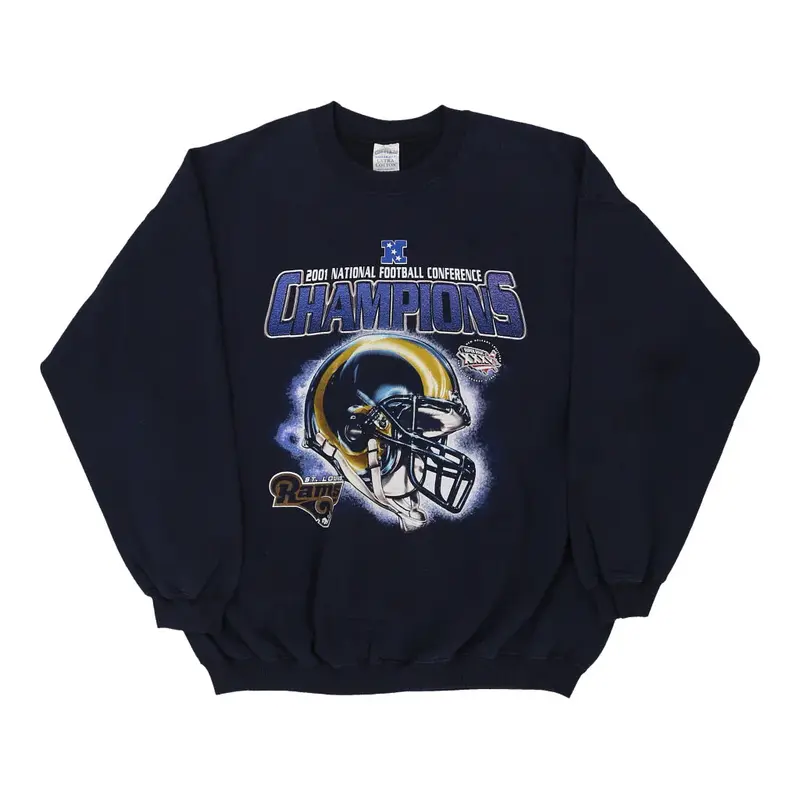 St Louis Rams Gildan NFL Sweatshirt - XL Navy Cotton