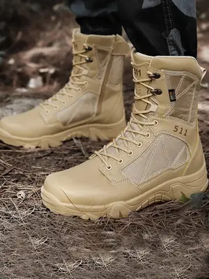 Fashionable Lace Up Front Ankle Boots, Boots for Fall 2025, Casual Comfortable Breathable Boots for Outdoor, Male All-match R...