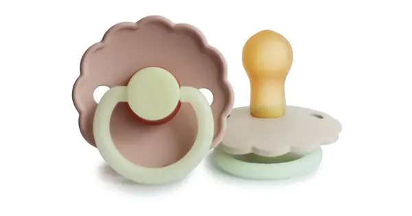 Frigg Daisy Size 1:0-6 Months Pacifier Blush Night/Cream Night