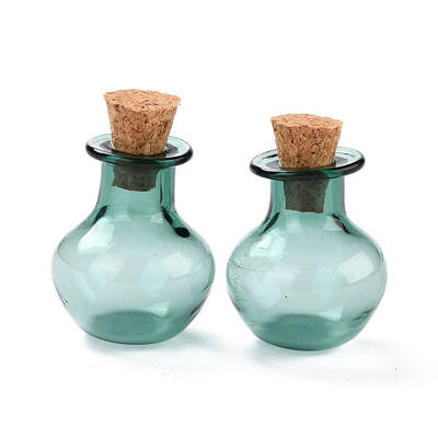 Round Glass Cork Bottles Ornament