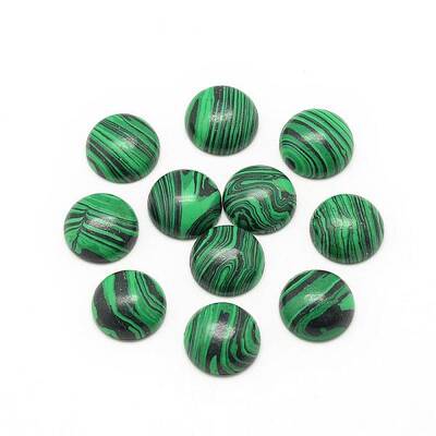 Synthetic Malachite Cabochons