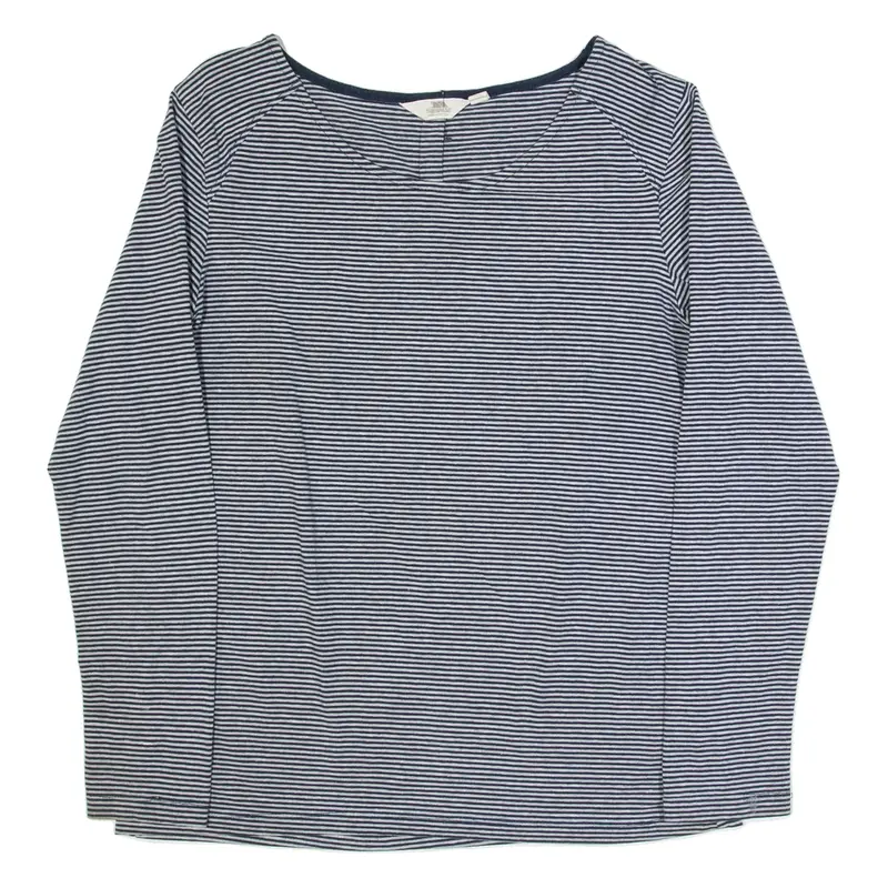 TRESPASS Womens Printed Top Blue Long Sleeve Striped UK 18